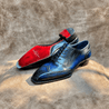 Handwelted Navy Patina Wingtip Oxford