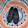 Unlined Grain Leather Horsebit Loafer