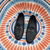 Unlined Grain Leather Horsebit Loafer