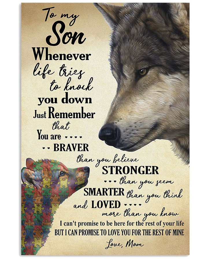 Mom Gift For Son You Are Stronger Than You Seem Vertical Poster