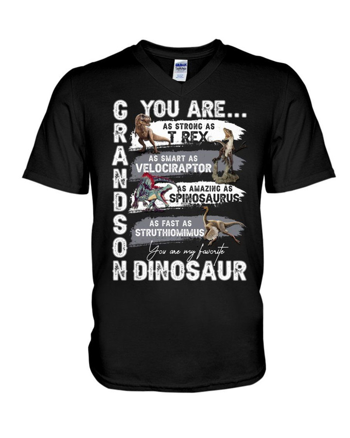Gift For Grandson You're Are As Strong As T-rex Guys V-Neck