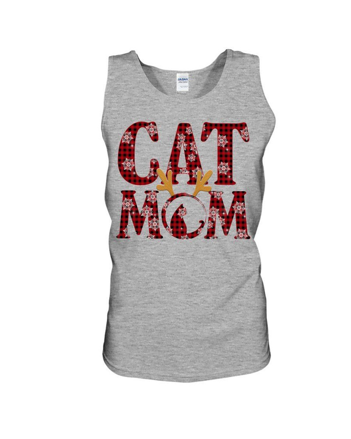 Cat Mom Plaid Best Gift For Cat Lovers Unisex Tank Top