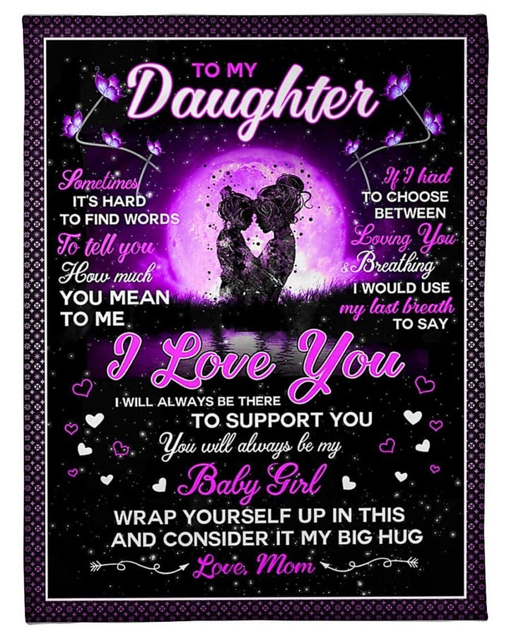 How Much You Mean To Me Purple Moon Mom Gift For Daughter Sherpa Fleece Blanket