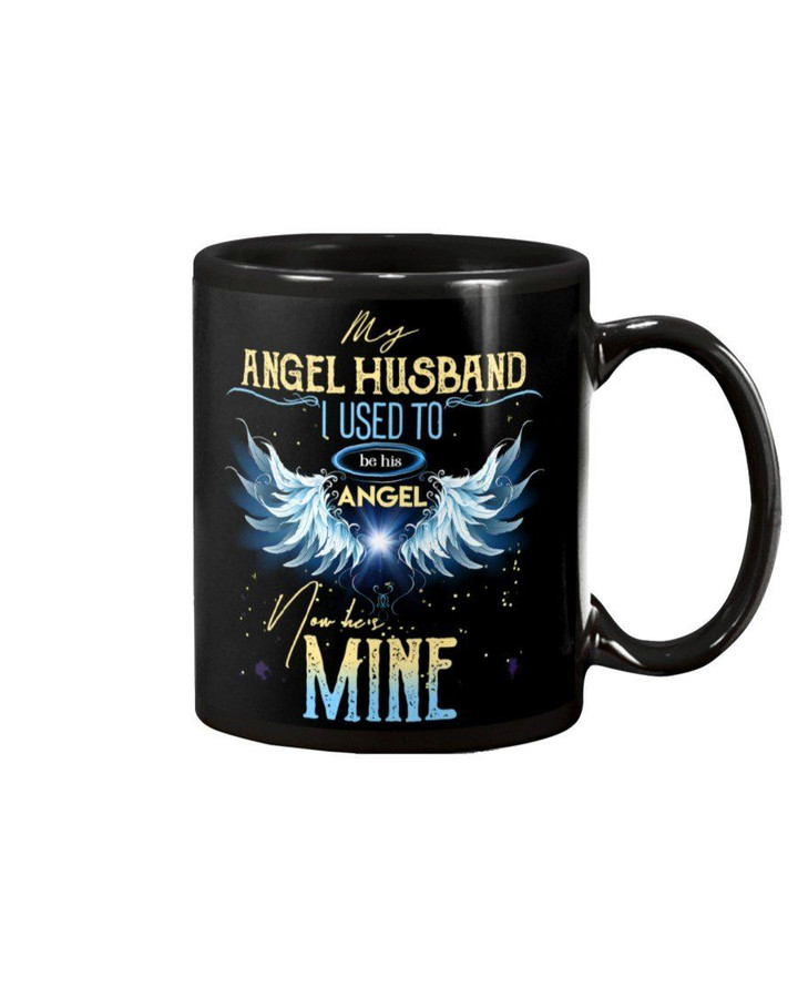 Birthday Gift For Husband I Used To Be His Angel Now He's Mine Mug