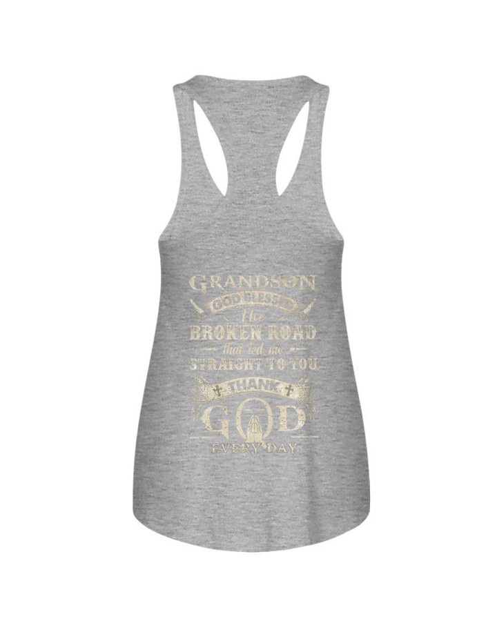 Grandparent Gift For Grandson Thank God Every Day Ladies Flowy Tank