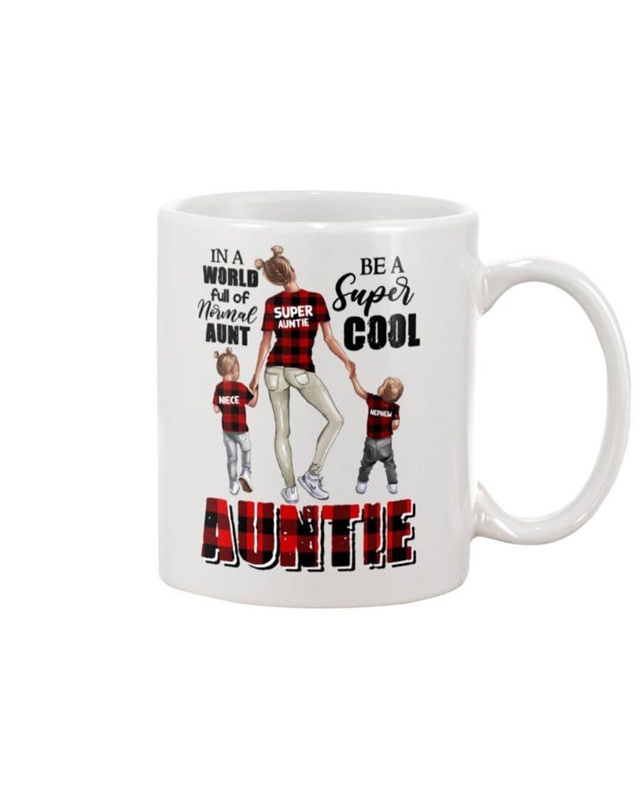 Gift For Family Plaid Red In A World Full Of Normal Aunts Mug
