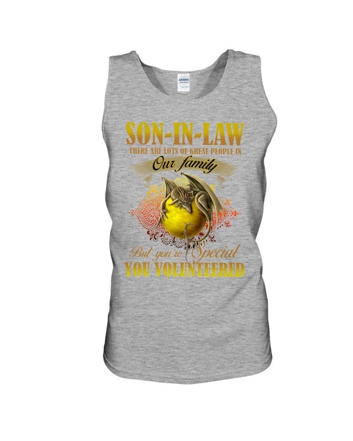 Gift For Son In Law Dragon You Volunteered Unisex Tank Top