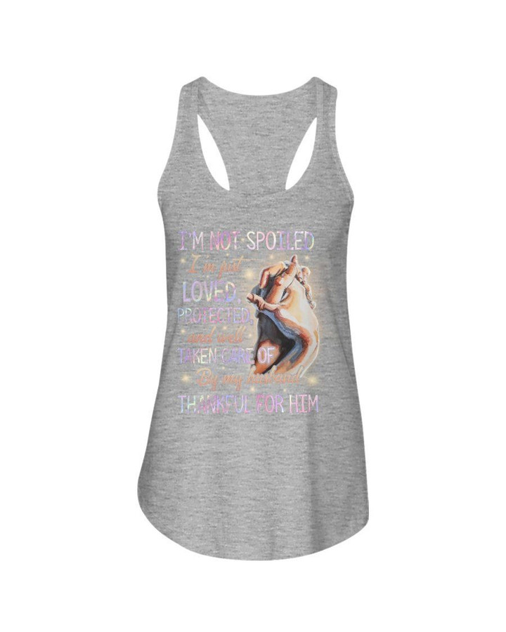 I'm Just Loved Protected Hand In Hand Gift For Husband Ladies Flowy Tank
