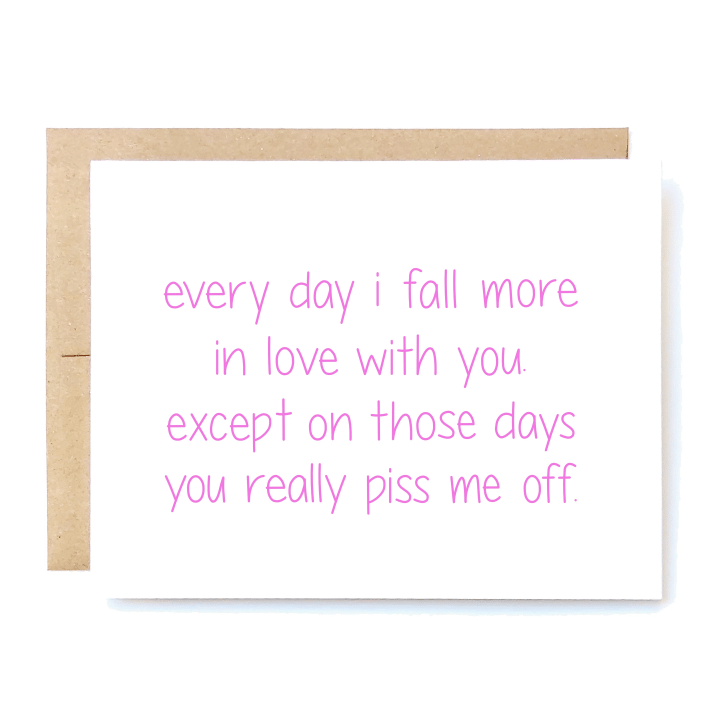 Every Day I Fall More In Love With You Folder Greeting Card Set Of 10