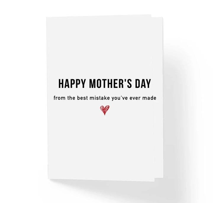 Funny Happy Mother's Day Folder Greeting Card Set Of 10