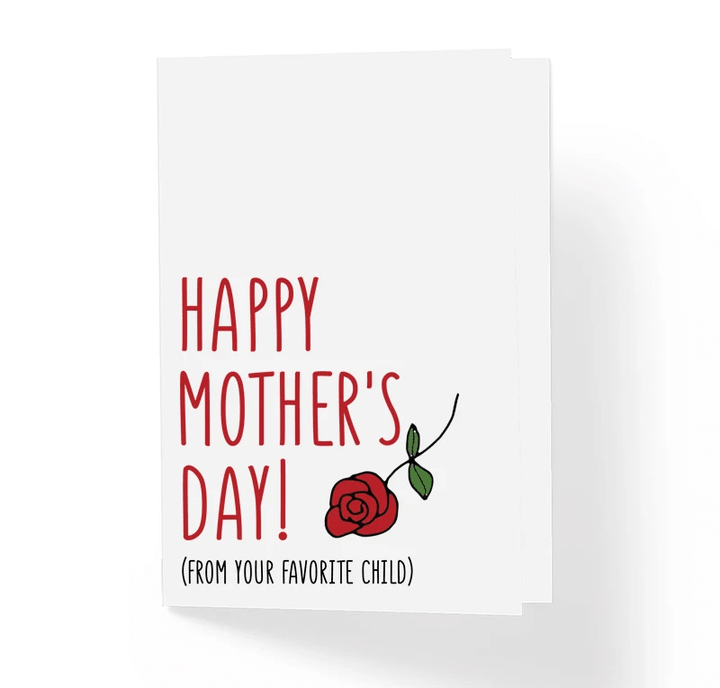 From Your Favorite Child Funny Mother's Day Folder Greeting Card Set Of 10
