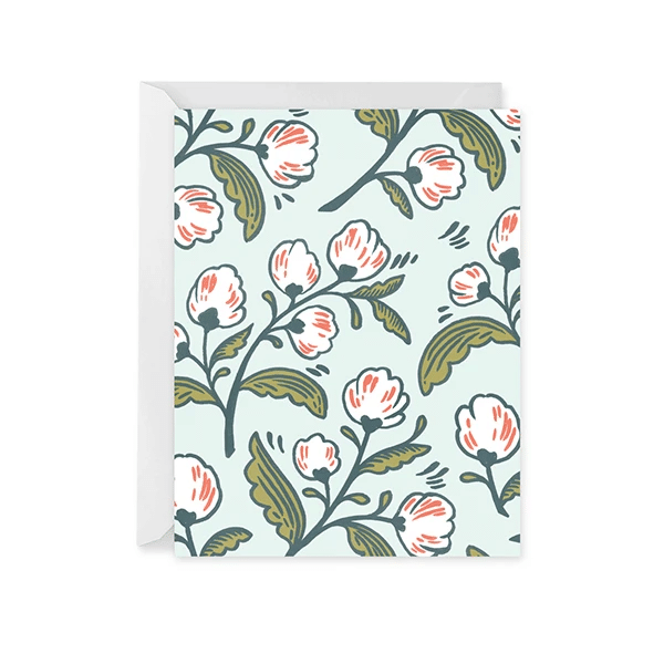 Beautiful White Bells Lovely Design Folder Greeting Card Set Of 10