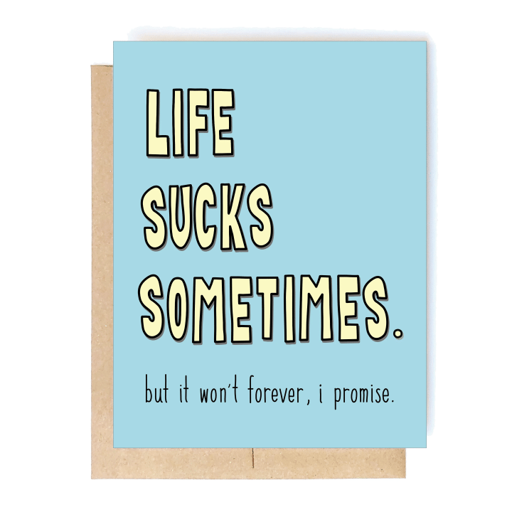 Life Sucks Sometimes Folder Greeting Card Set Of 10