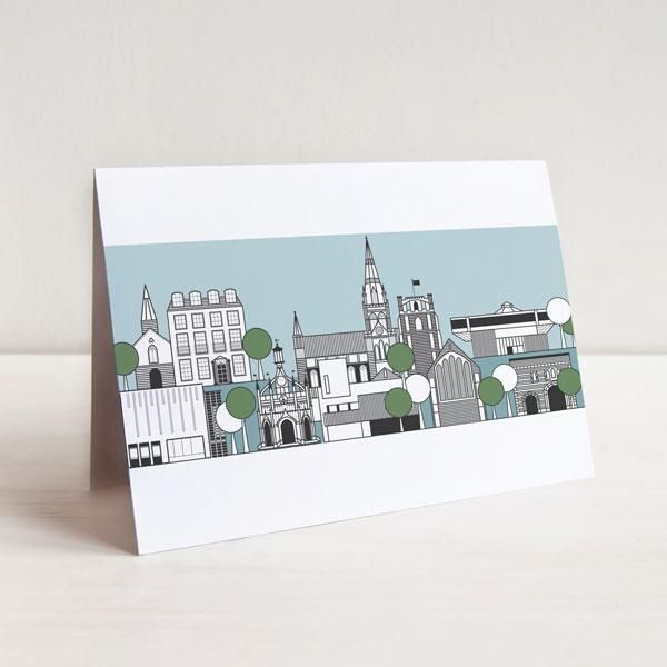 Lovely Landscape Chichester Cityscape Folder Greeting Card Set Of 10