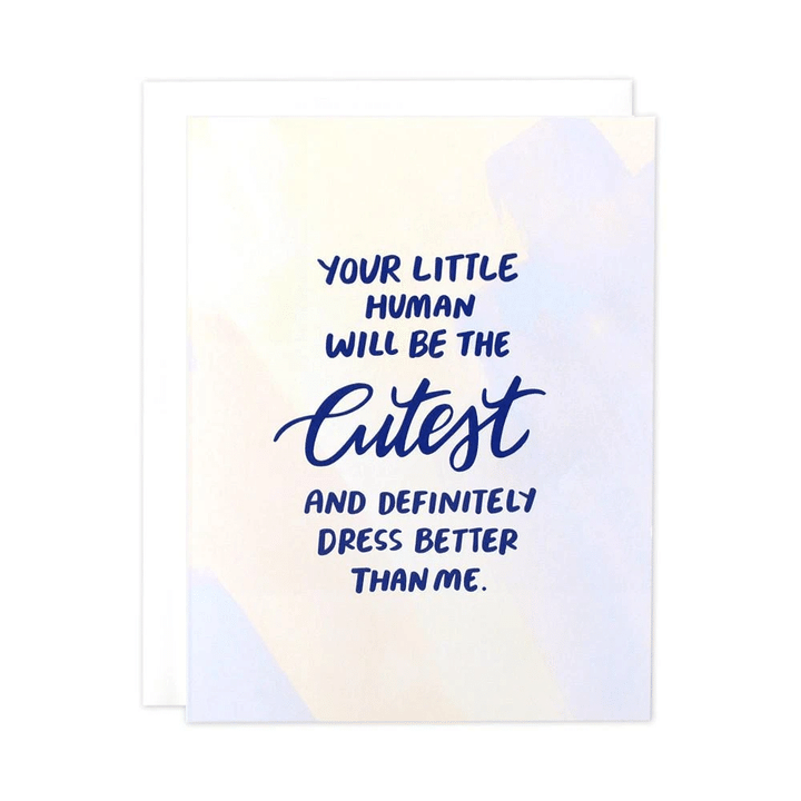 Adorable Design Little Human Folder Greeting Card Set Of 10