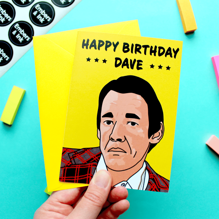 'happy Birthday Dave Folder Greeting Card Set Of 10