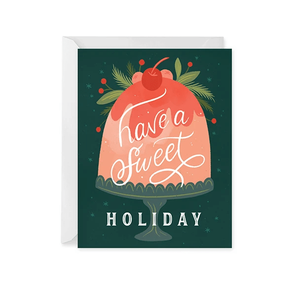 Have A Sweet Holiday Bundt Cake Folder Greeting Card Set Of 10