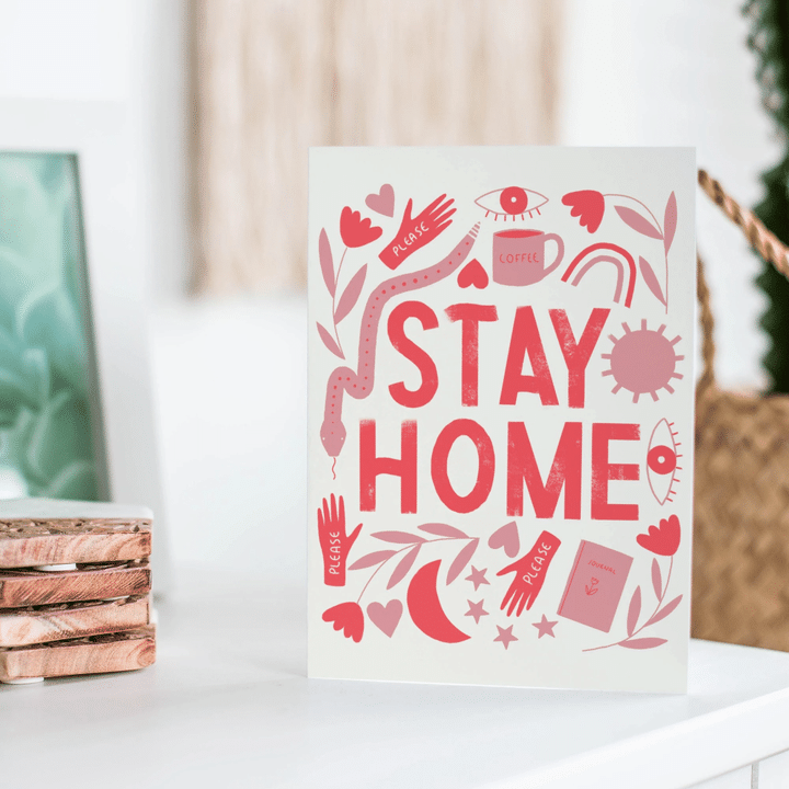 Stay Home Greeting Folder Greeting Card Set Of 10