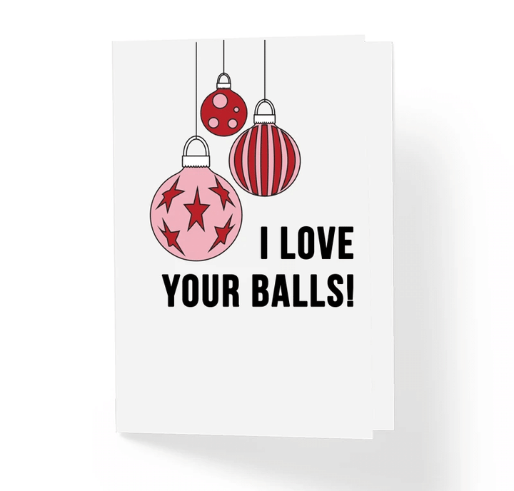 I Love Your Balls Folder Greeting Card Set Of 10