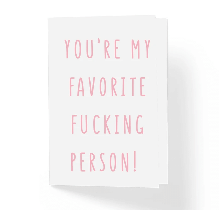 You're My Favorite Fcking Person Folder Greeting Card Set Of 10