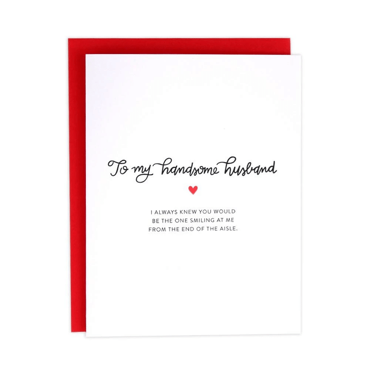 Red Theme To My Husband Folder Greeting Card Set Of 10