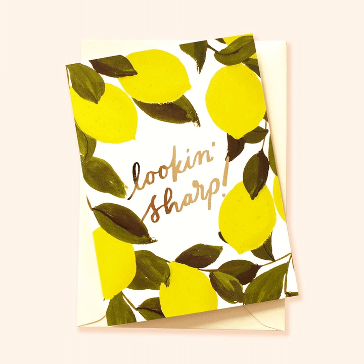 Lemon Anniversary Folder Greeting Card Set Of 10