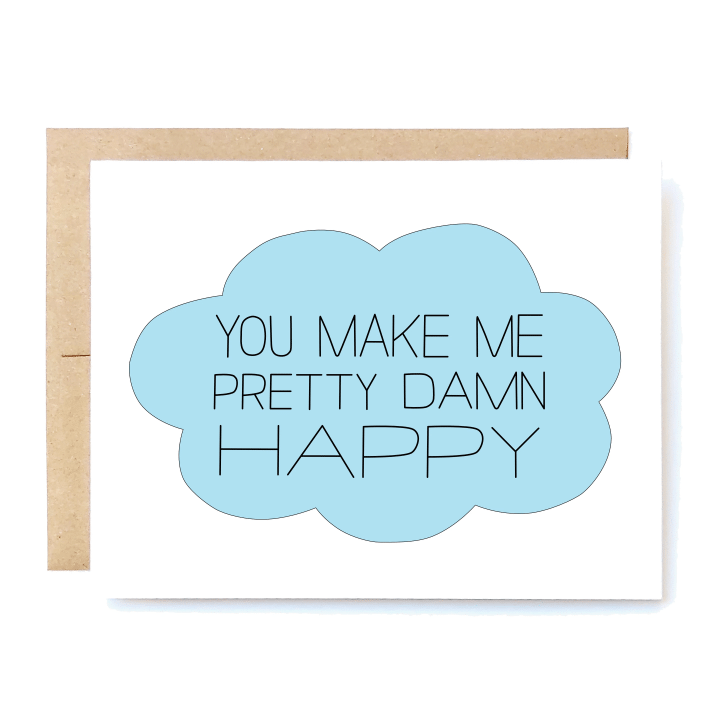 You Make Me Happy Folder Greeting Card Set Of 10