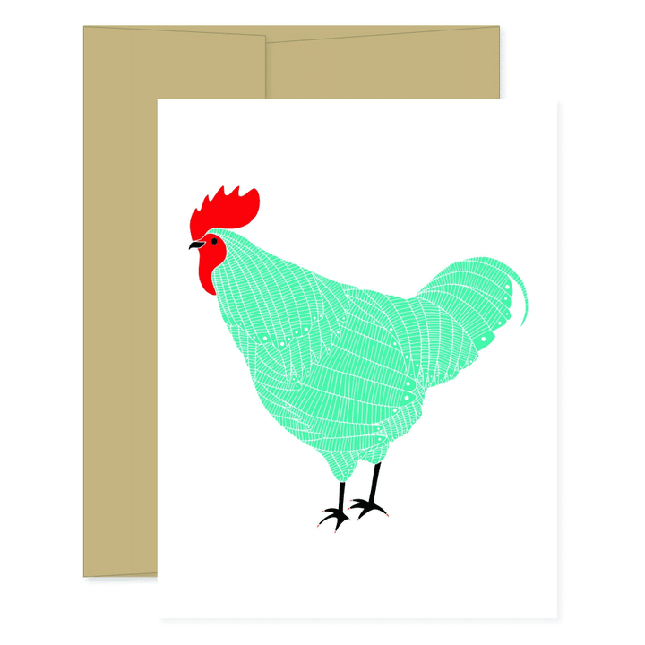Farm Charm Chicken Folder Greeting Card Set Of 10