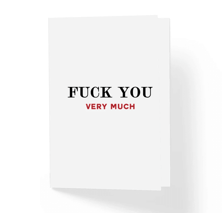 Fck You Very Much Folder Greeting Card Set Of 10