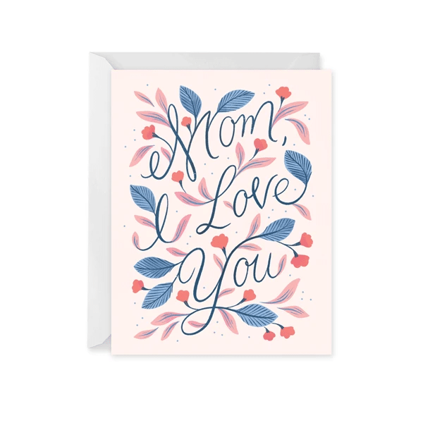 Beautiful Design Mom I Love You Folder Greeting Card Set Of 10
