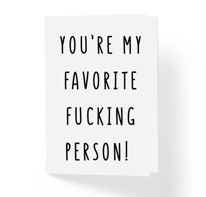 You're My Favorite Fcking Person Folder Greeting Card Set Of 10
