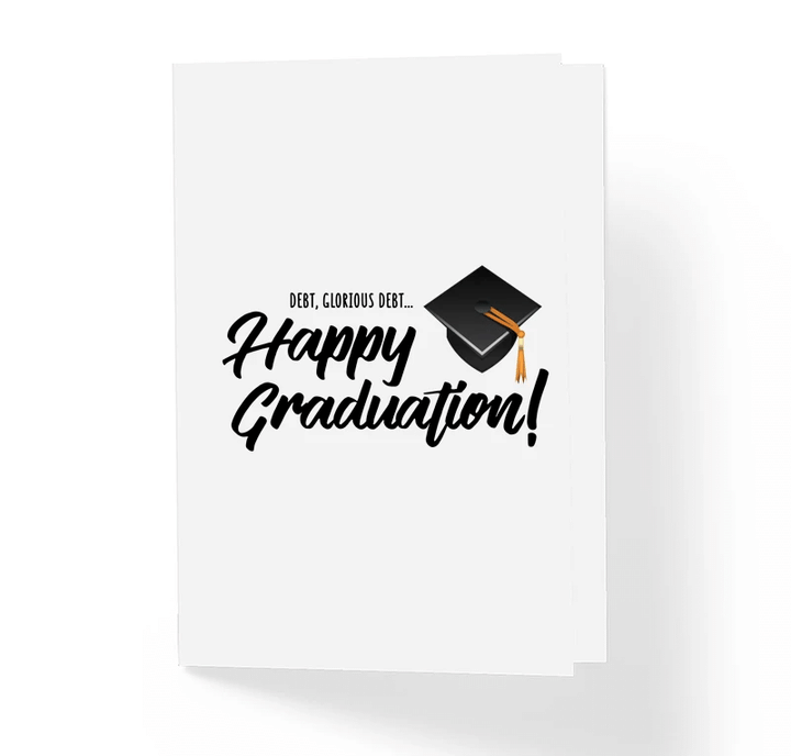 Happy Graduation Folder Greeting Card Set Of 10