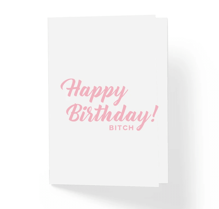 Happy Birthday Bitch Folder Greeting Card Set Of 10