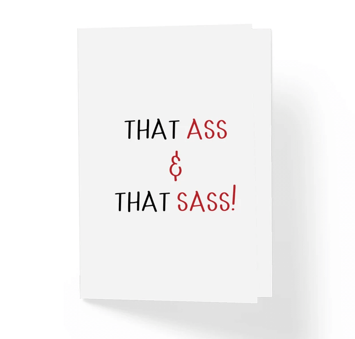 That Ass And That Sass Folder Greeting Card Set Of 10
