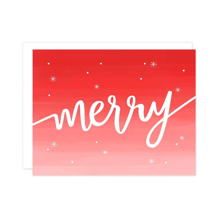 Nice Star Merry Ombre Folder Greeting Card Set Of 10
