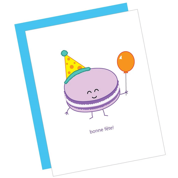 Bonne Fete Love Cake Folder Greeting Card Set Of 10