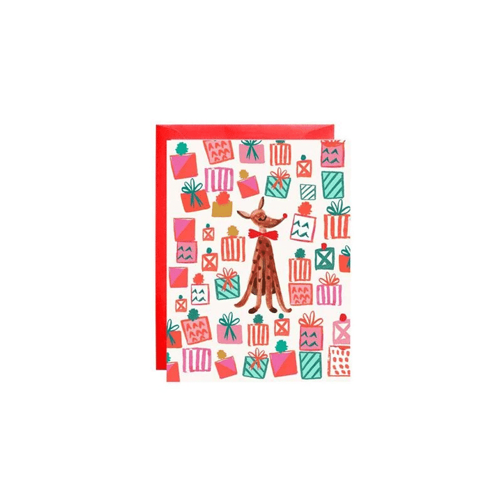 Rudolph Presents Mini Holiday Folder Greeting Card Set Of 10