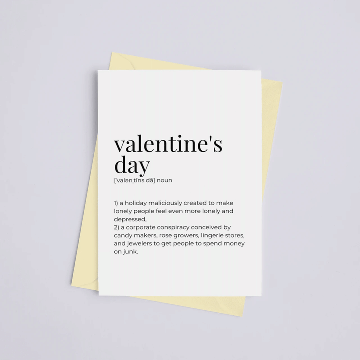 Valentine's Day Best Definition Folder Greeting Card Set Of 10