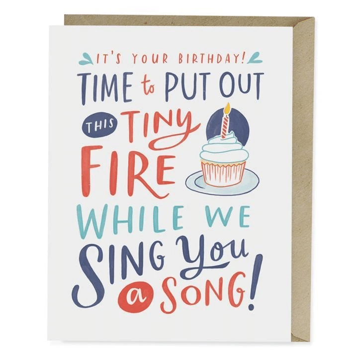 Put Out This Tiny Fire Birthday Folder Greeting Card Set Of 10