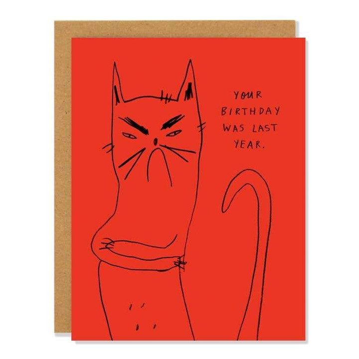 Bitter Kitty Angry Folder Greeting Card Set Of 10