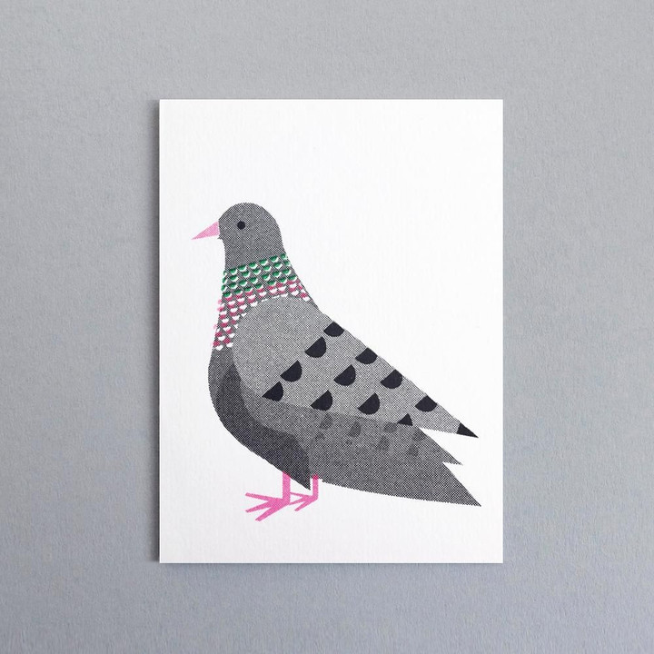 Cute Pigeon Folder Greeting Card Set Of 10