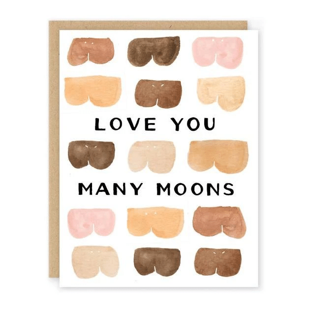 Love You Many Moons Happy Valentine's Day Folder Greeting Card Set Of 10