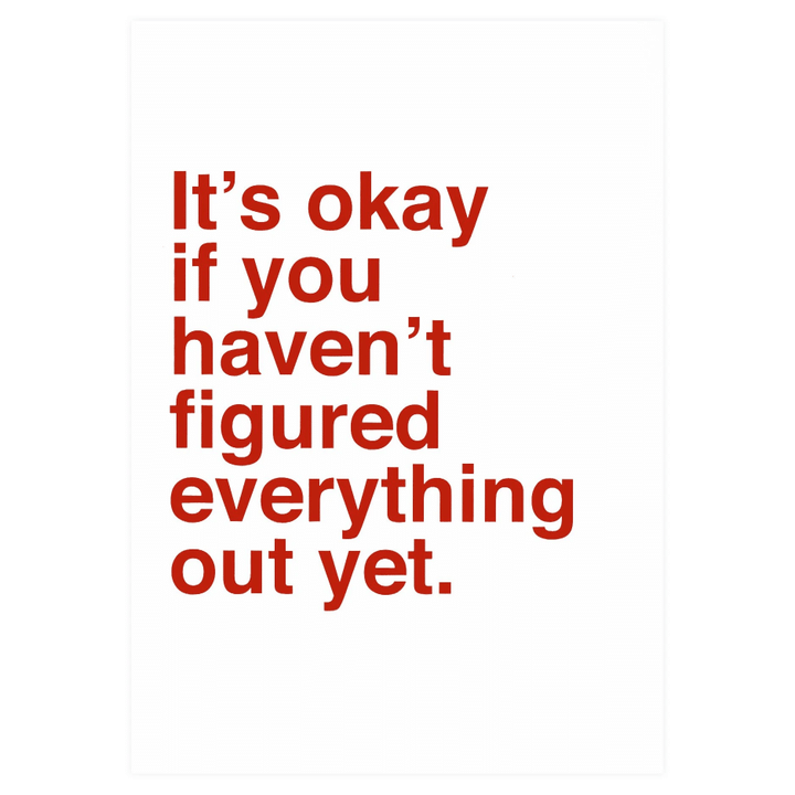 Folder Greeting Card Set Of 10 It's Okay If You Haven't Figured Everything Out Yet