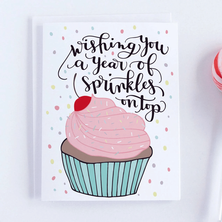 Year Of Sprinkles Bday Folder Greeting Card Set Of 10