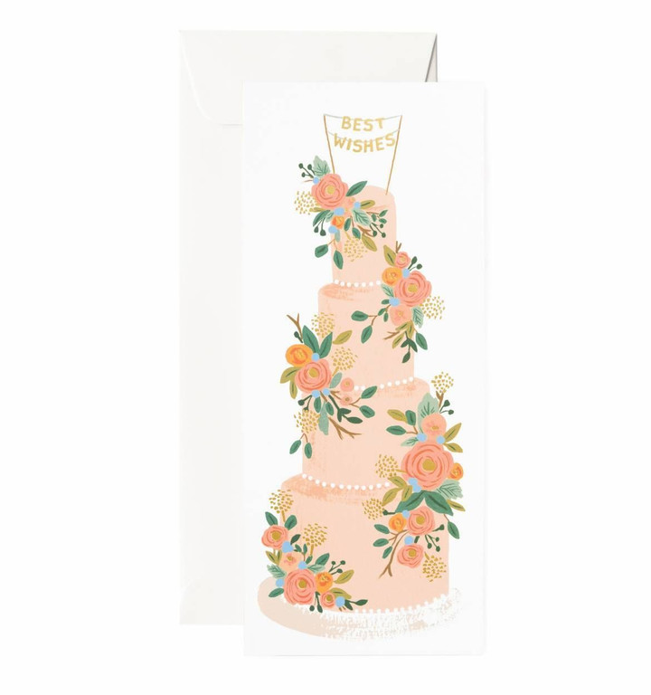 Tall Wedding Cake Folder Greeting Card Set Of 10