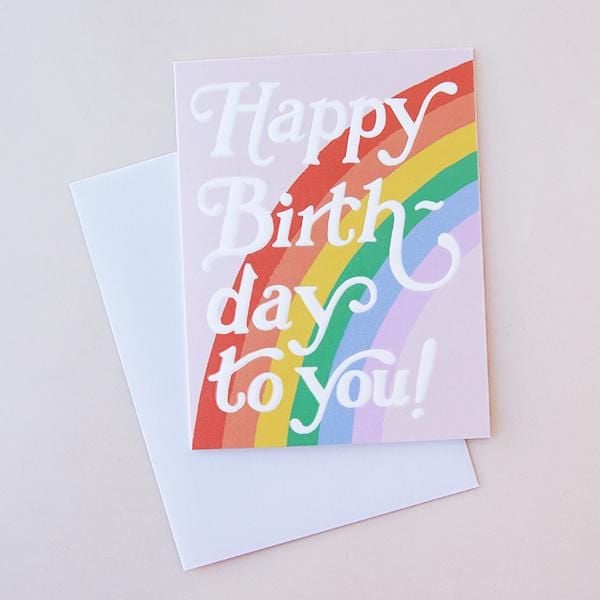 Colorful Design Big Rainbow Folder Greeting Card Set Of 10