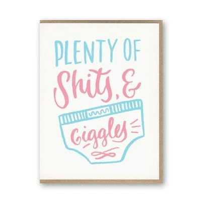 Plenty Of Shits And Giggles New Baby Folder Greeting Card Set Of 10
