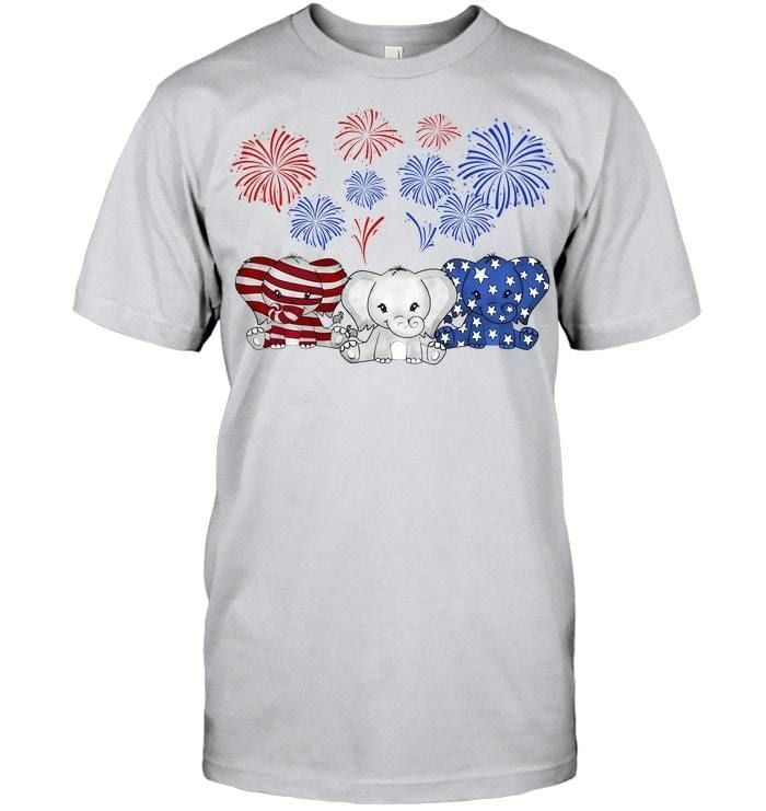 Elephant Happy America's Independence Day Special Design Guys Tee