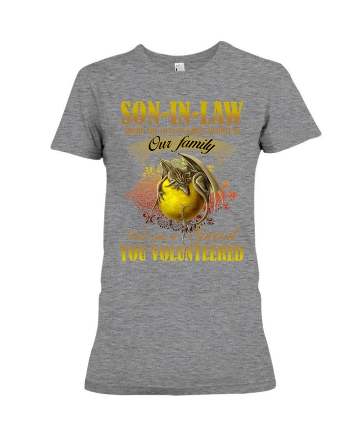 Gift For Son In Law Dragon You Volunteered Ladies Tee