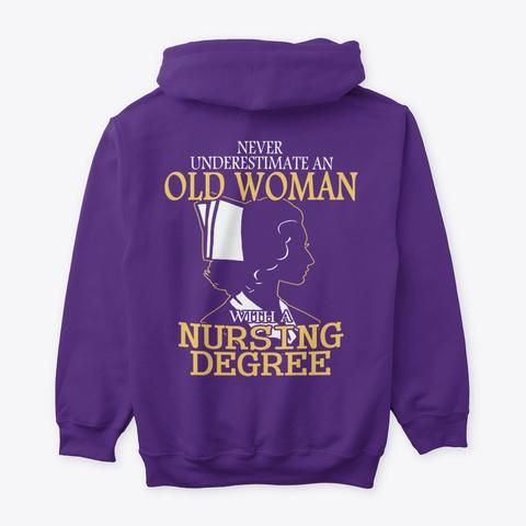 Never Underestimate An Old Woman With Nursing Degree Trending Hoodie